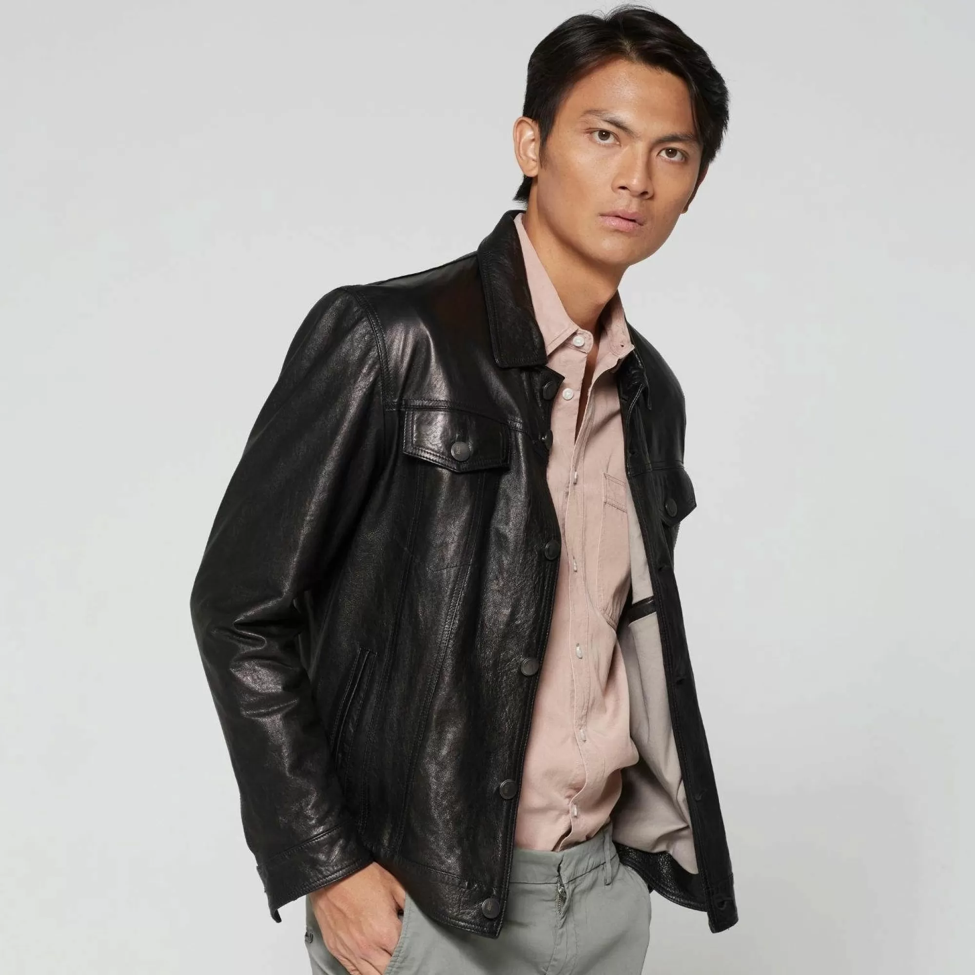 A.S.98 Jackets-Leather Jacket Bruce