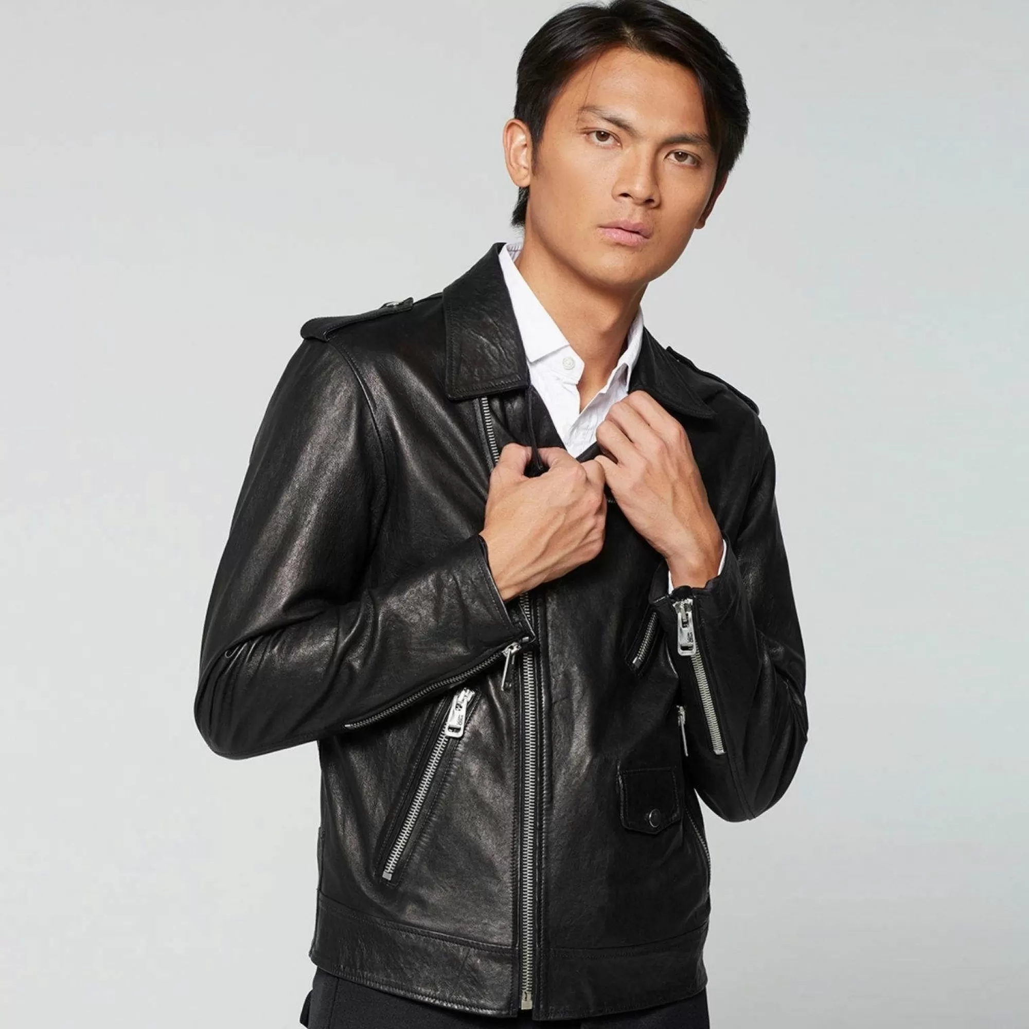 A.S.98 Jackets-Leather Jacket Jimmy